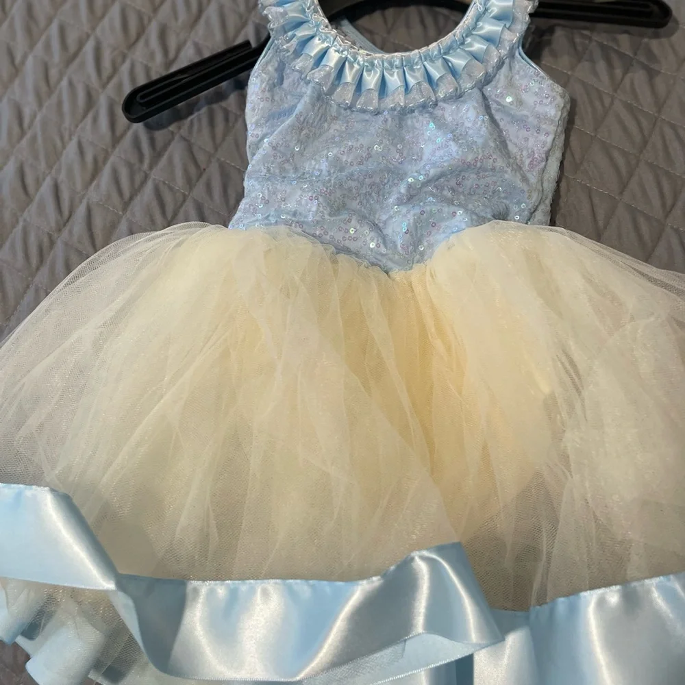 Revolution Light Blue and Cream Dance Costume